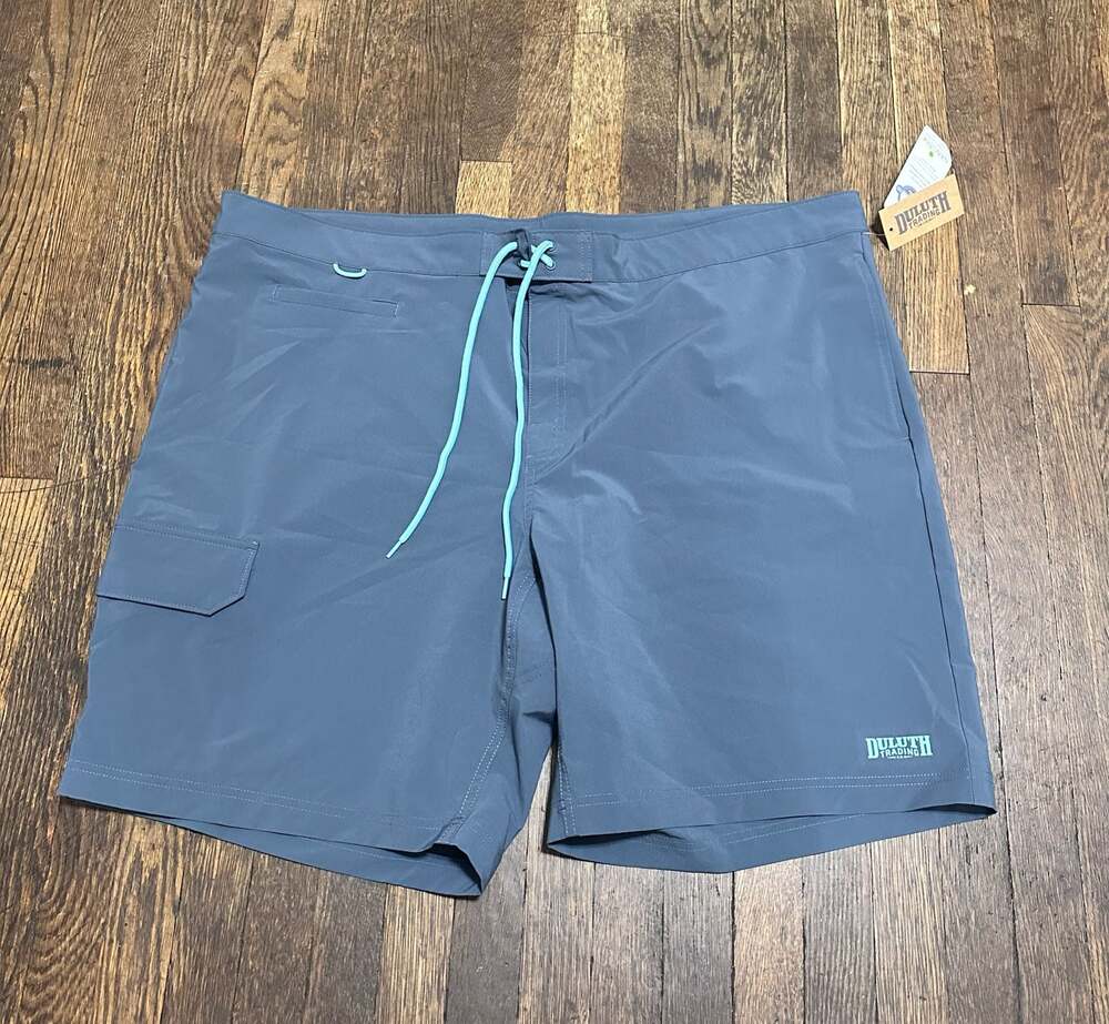 New Duluth Trading Men's DuluthFlex Bull Moose 9" Board Shorts Size 46